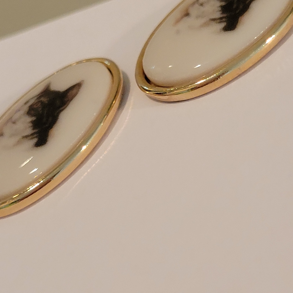 Cute Cat Earrings ~ Crafts ~ Assemblage ~ Repurpose ~ Pierced - No Backs - Picture 12 of 16